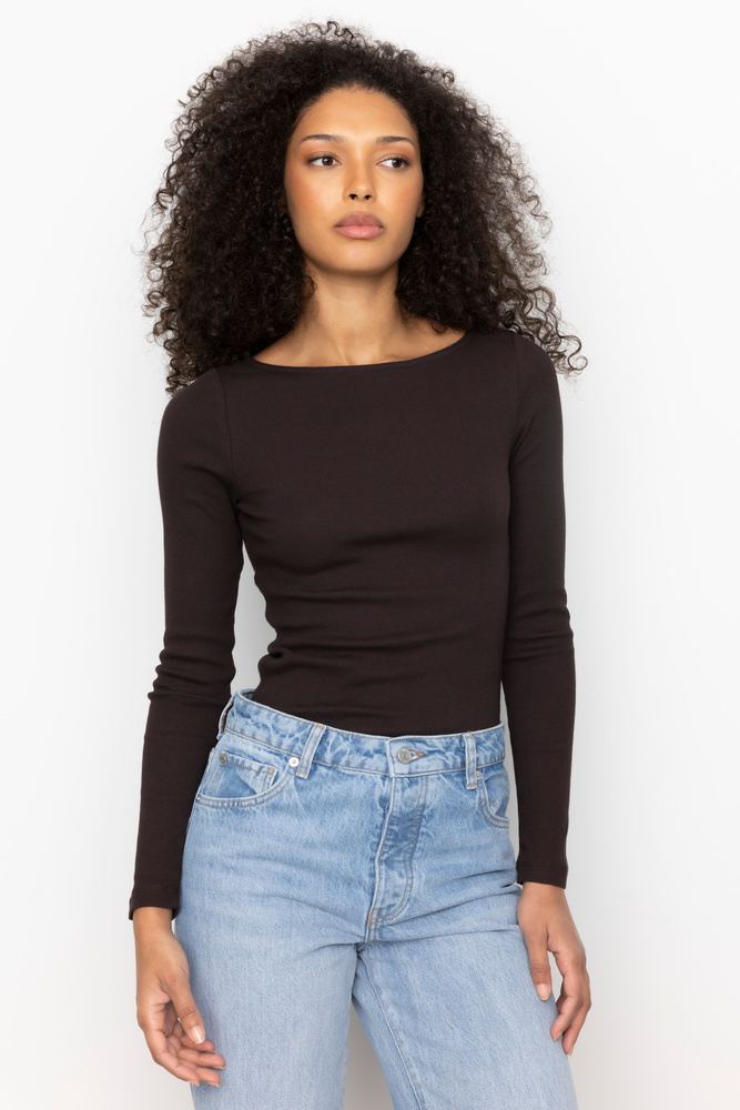 PIHL DENIM Petronella Rib Boatneck – smykker fra Camilla Pihl