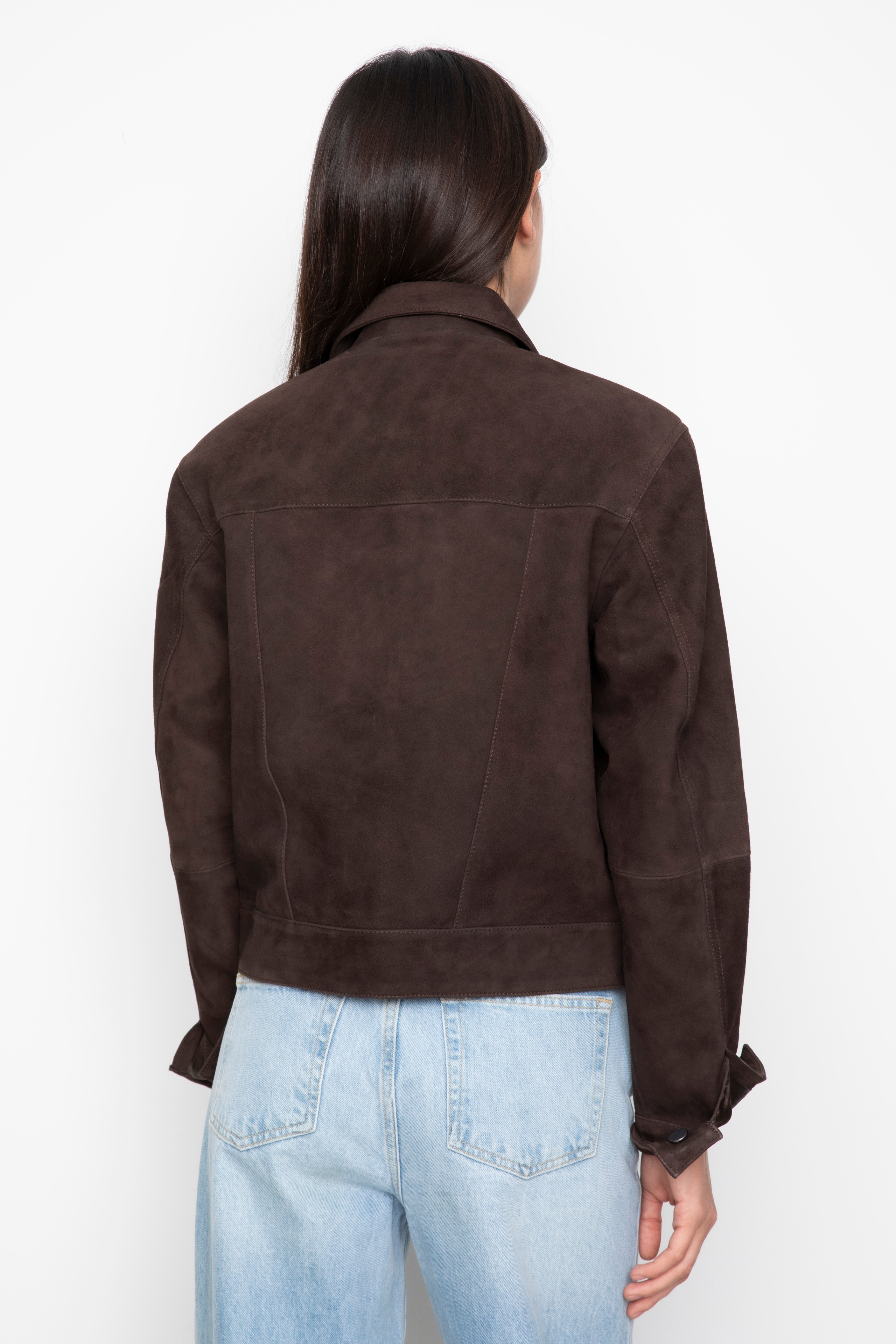 Camilla Pihl | Leslie Leather Jacket - Dark Brown Suede