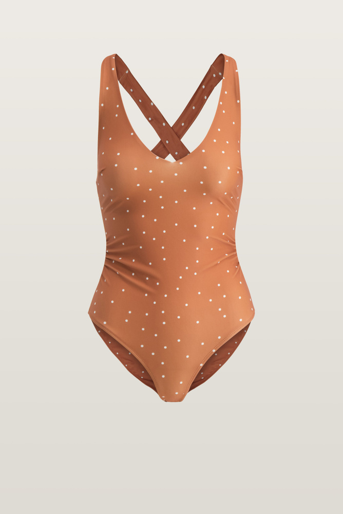 Joy Swimsuit Terracotta Dots