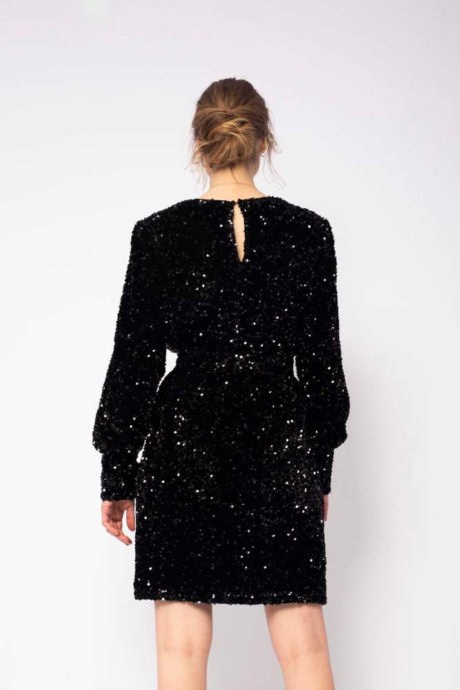 Mimo Sequin Dress Black Sky