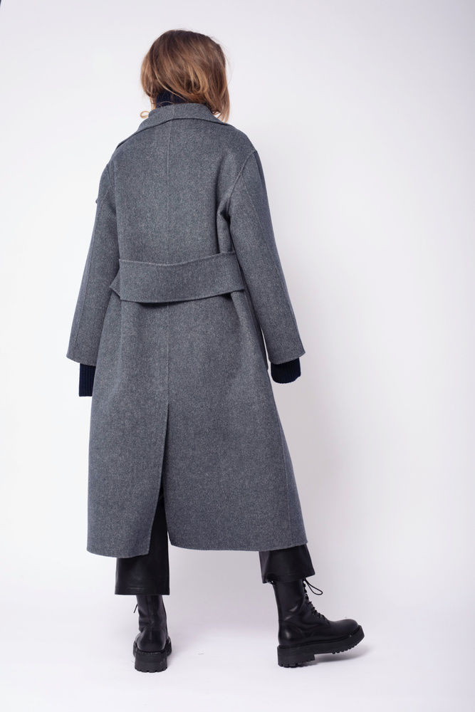 Lana Coat Navy Melange