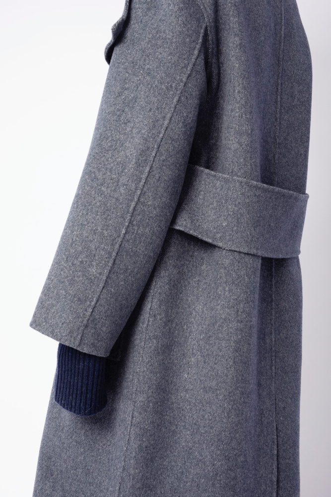 Lana Coat Navy Melange