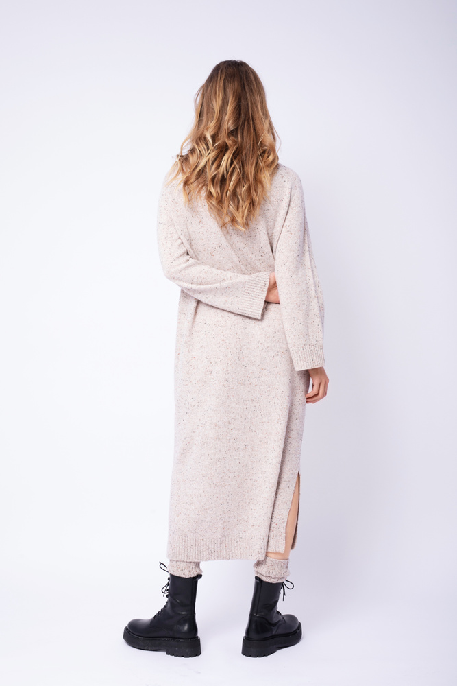 Evelyn Knit Dress Sand Tweed Melange