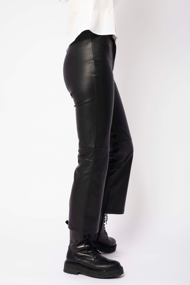 Rene Leather Trouser Black