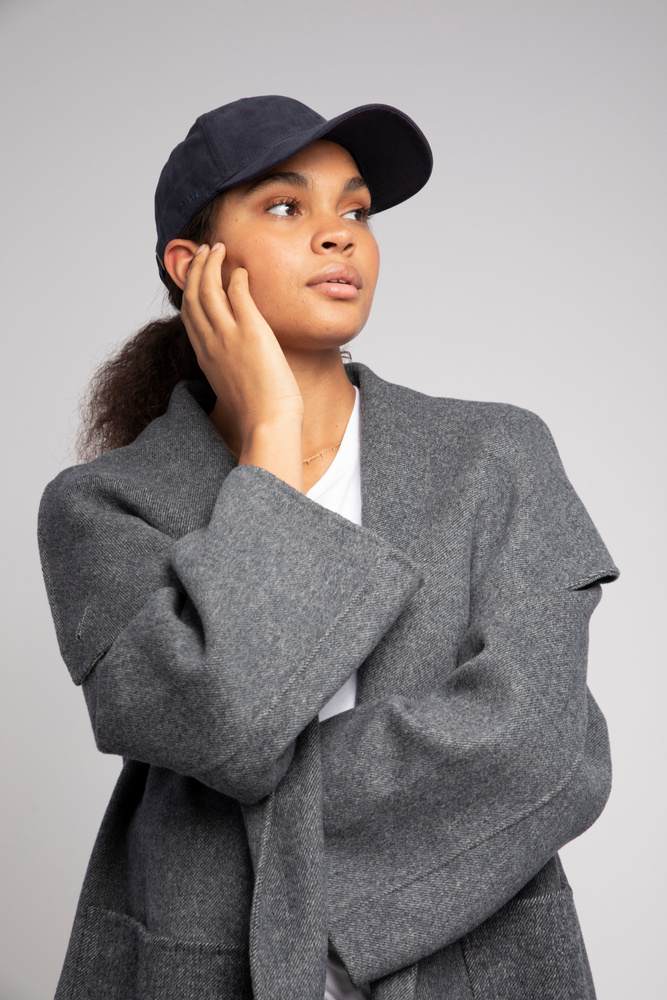 Lily Cap Suede Navy