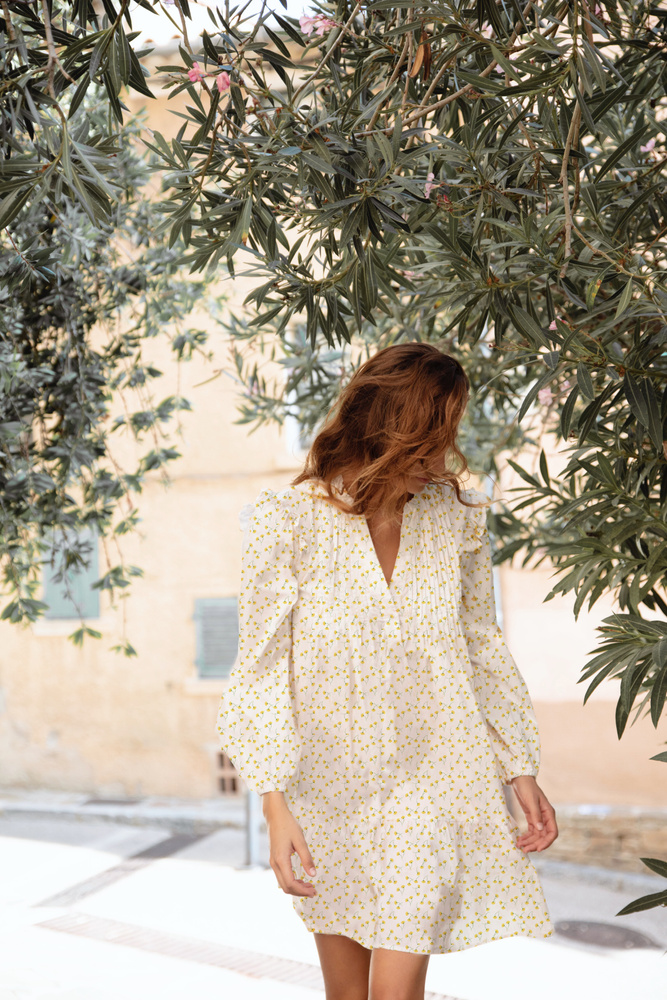 Bermuda Dress Daisy Flower Print