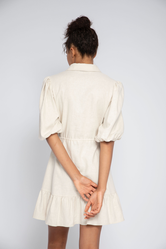 Sorrento Linen Dress Light Sand