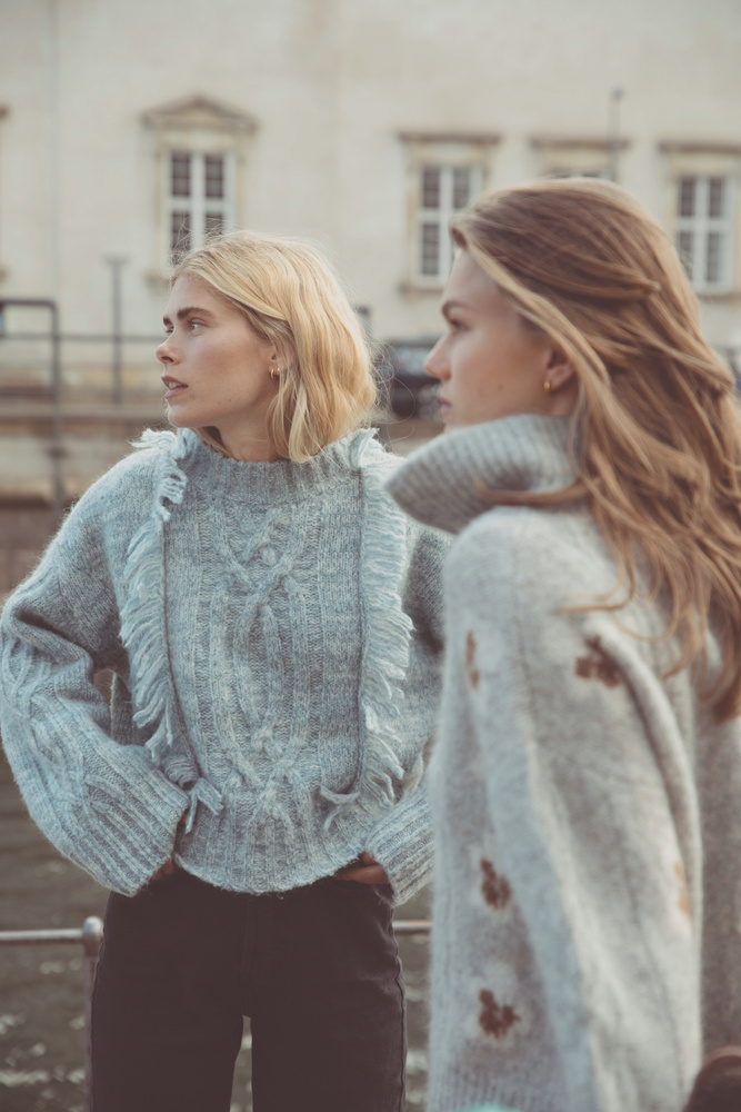 Selma Knit Light Blue Melange