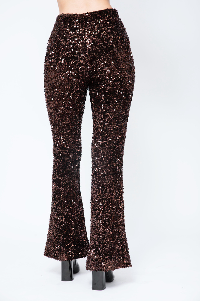 Midnight Sequin Trouser Brown