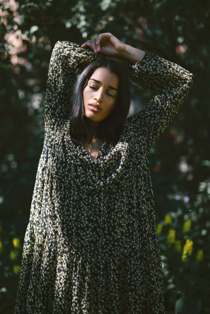 Mika Dress Black Flower