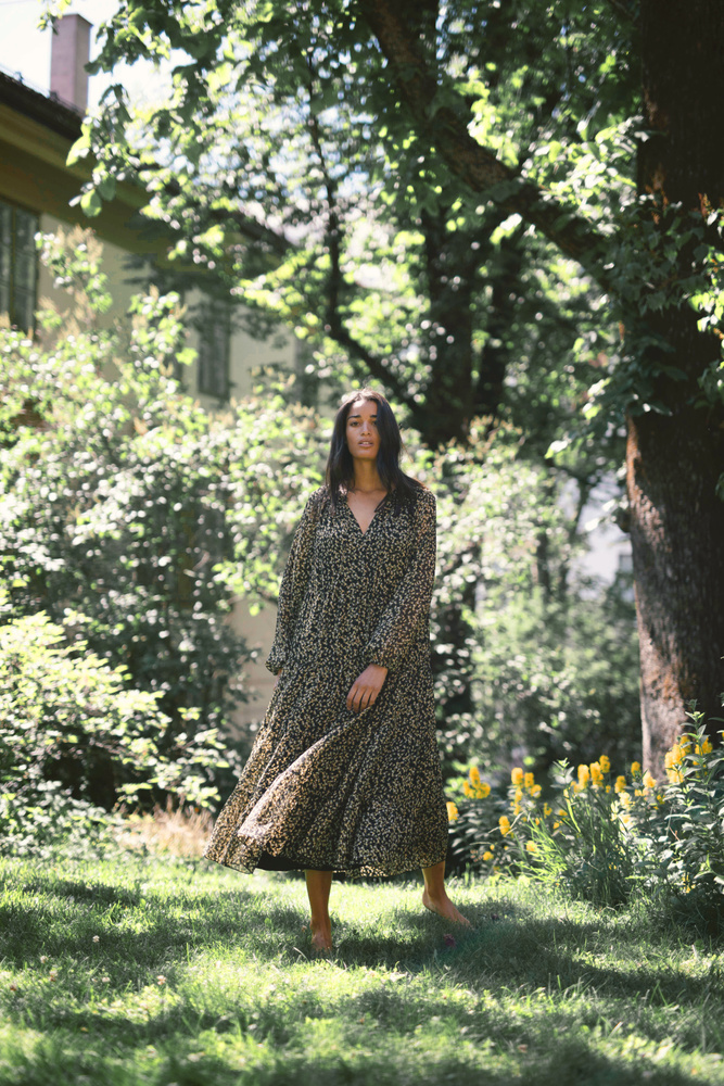 Mika Dress Black Flower