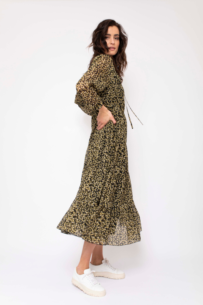 Mika Dress Black Flower