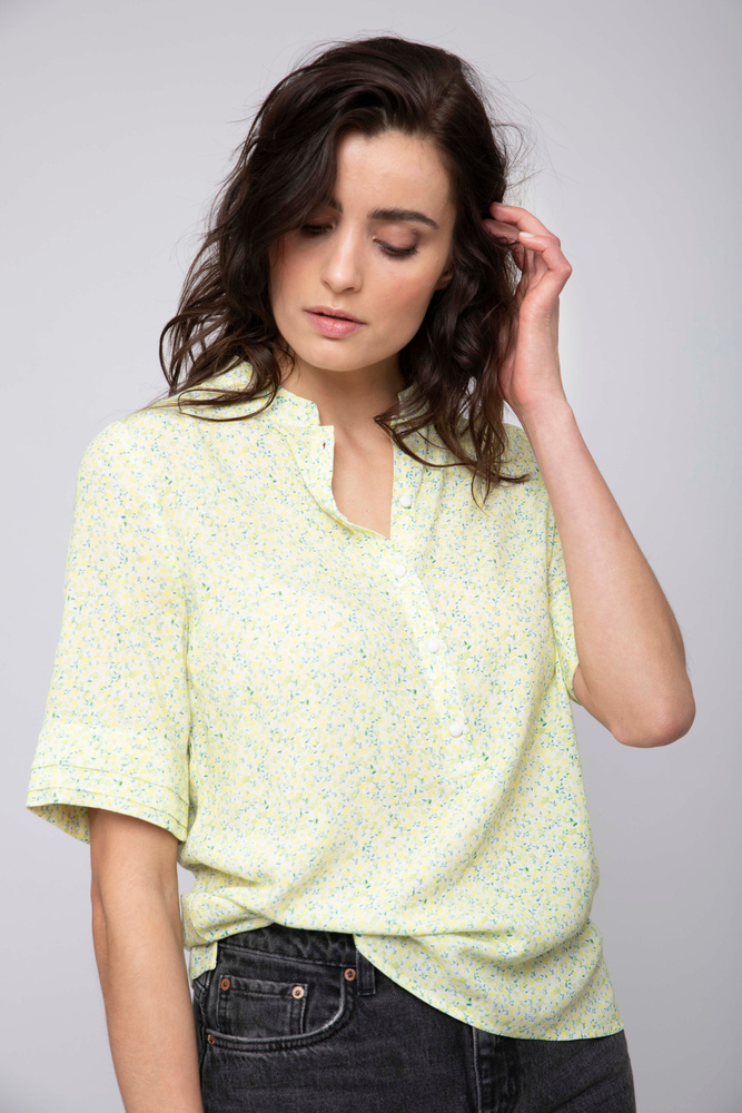 Devora Blouse Green flower