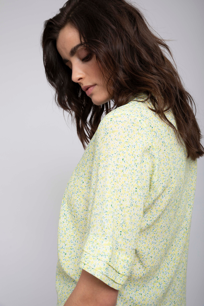 Devora Blouse Green flower