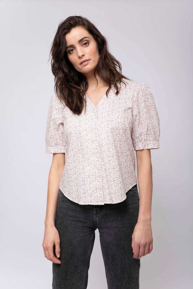 Harper Shirt Lavender Print