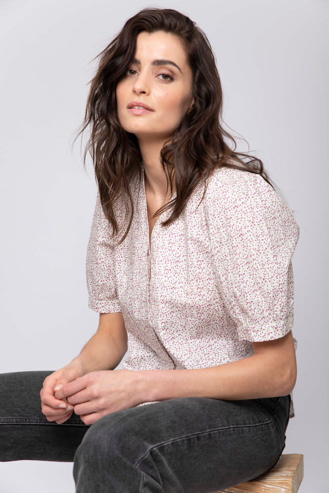 Harper Shirt Lavender Print