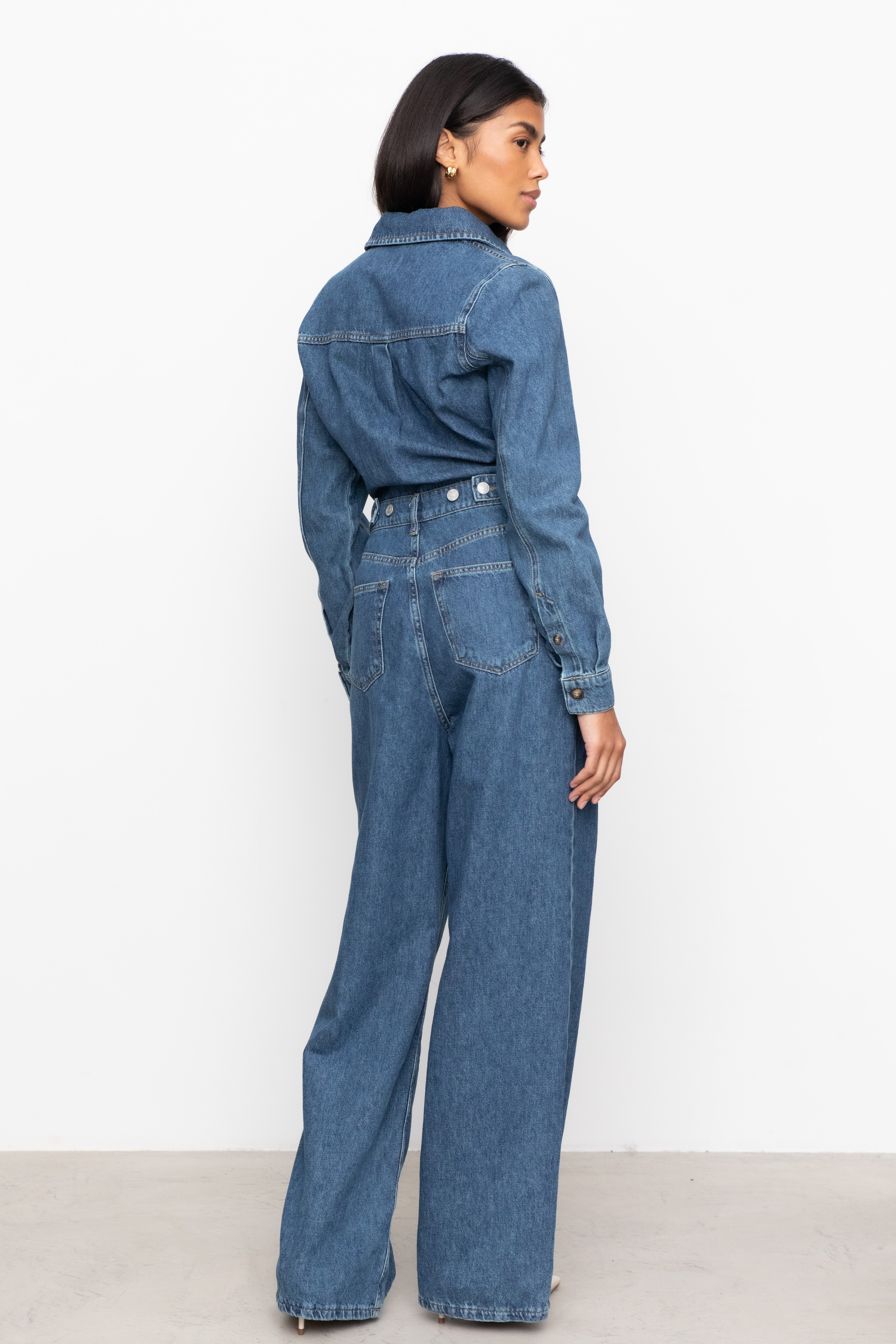 【SATIIIZ】Doel cut quilted denim jumper Camilla Pihl | Jordan Jumpsuit - Denim Jumpsuit | CAMILLA PIHL