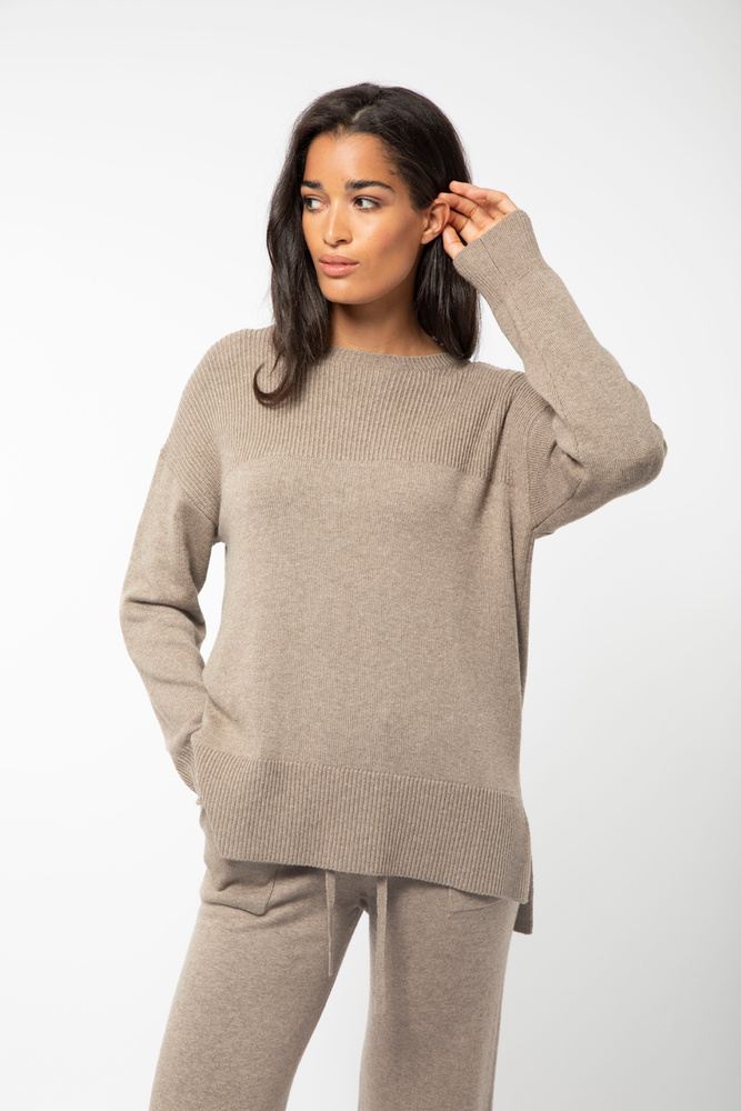 Butterfly Knit Taupe Melange