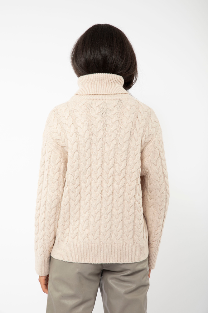 Frosted Cabel Knit Cream