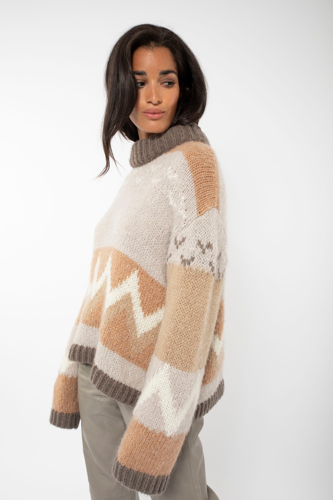 Morning Knit Native Camel