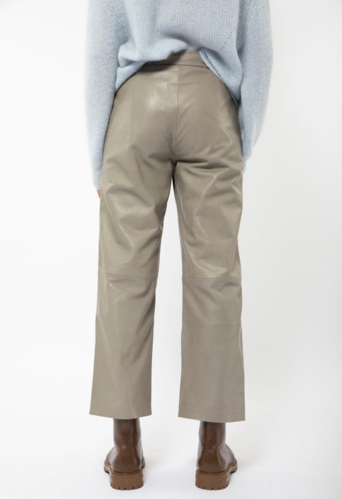 Rimo Leather Trouser Taupe