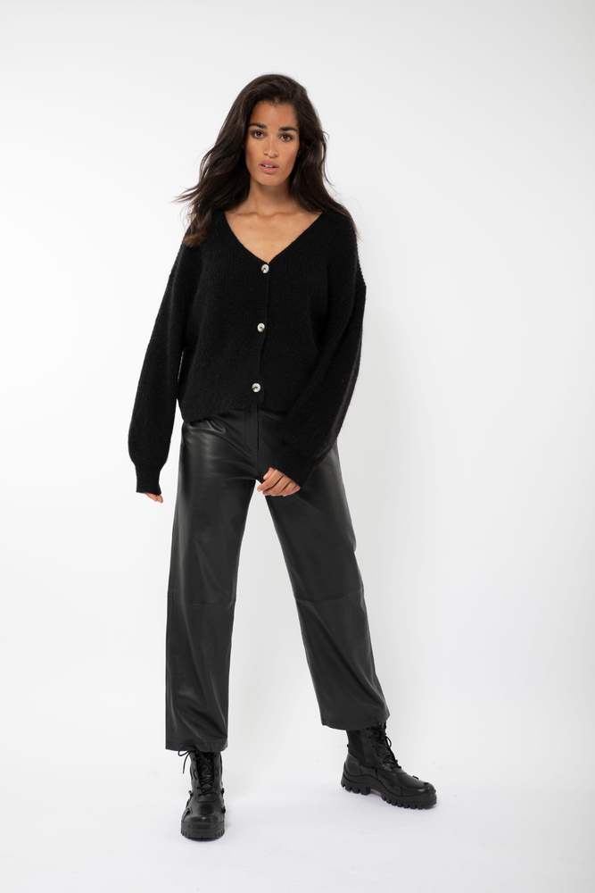 Rimo Leather Trouser Black